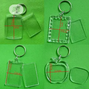 100 PCS Rectangle/Heart/Round Styles Transparent Blank Acryl