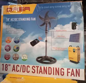 Qasa 18" Solar AC/DC Standing Fan