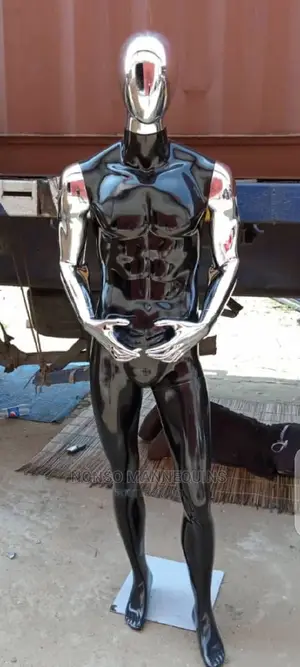 Full Body Fibre Gold Black Gold and Silver Male Mannequin