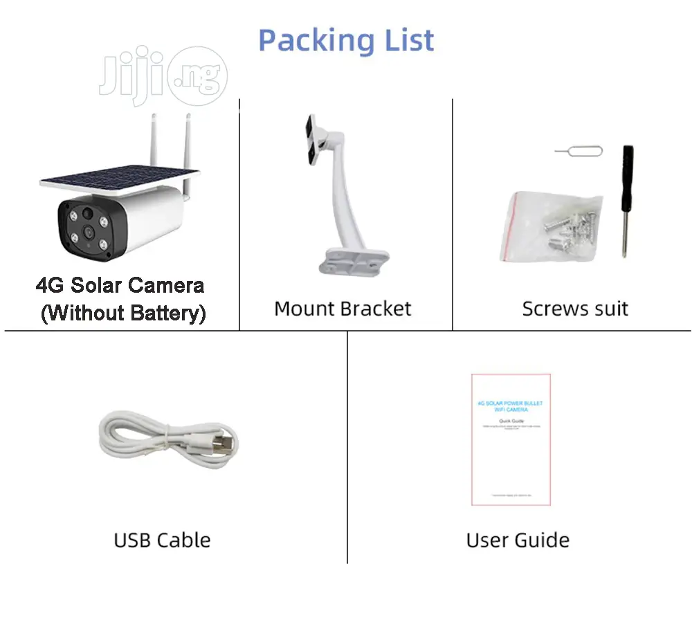 4G Outdoor SIM Card Solar Wireless Security Camera