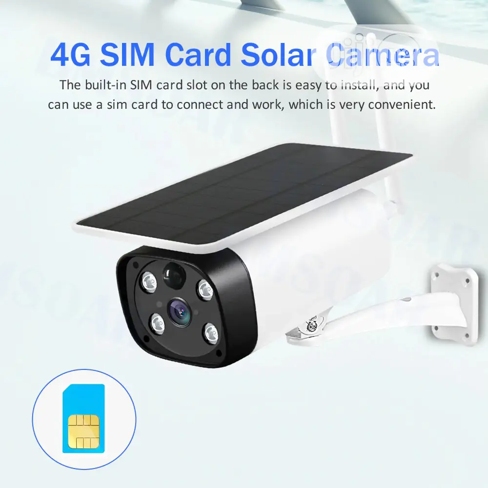 4G Outdoor SIM Card Solar Wireless Security Camera