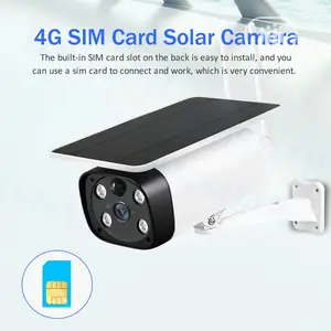 4G Outdoor SIM Card Solar Wireless Security Camera