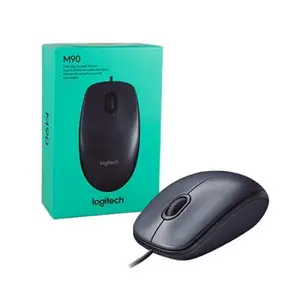 Logitech Wired Mouse USB M90-Black