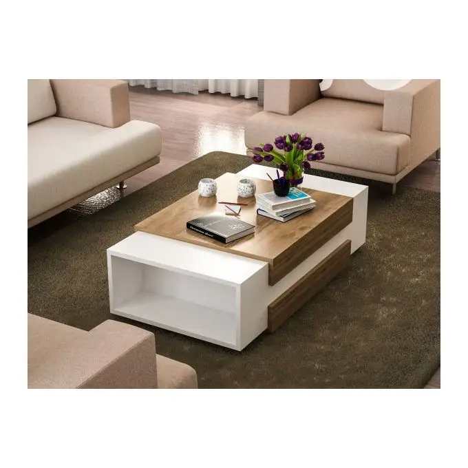 Multipurpose Coffee Table With Book Shelf Center Table