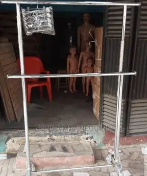 Double Pole Standing Metal Rack