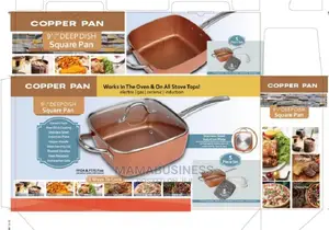 Copper Square Deep Dish Frying Pan