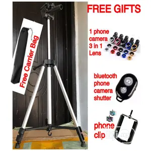 Mobile Tripod Stand With Phone Clip Lens Bluetooth Shutter