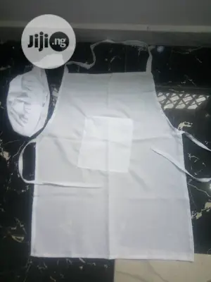 White 2pcs Apron Set - Moq 150pcs