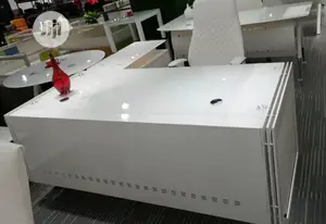 Size 1.8 Meters White Table (Glass)