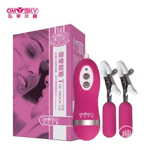 Ilicone Nipple Clamps 10 Speeds Breast Massage Vibrator