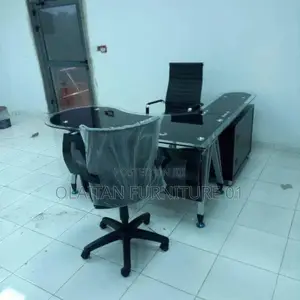 Executive Glass Table +Swivel Chair