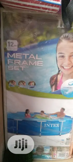 New 12ft Metal Frame Set Round Swimming Pool
