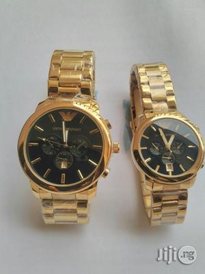 Emporio Armani Couple's Watch - Gold Strap
