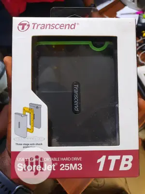 New Transcend Portable Hard Drive Storejet 25M3, 1TB