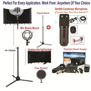 Adjustable Microphone 6 in 1 Isolation Vocal Booth Set