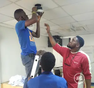 Cctv Camera System With Mobile Phone View Installation.