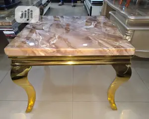 Marble Center Table With 2 Side Stools