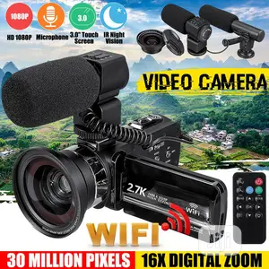 Wifi HD DV Digital Camera External Microphone Wide-Angle Len