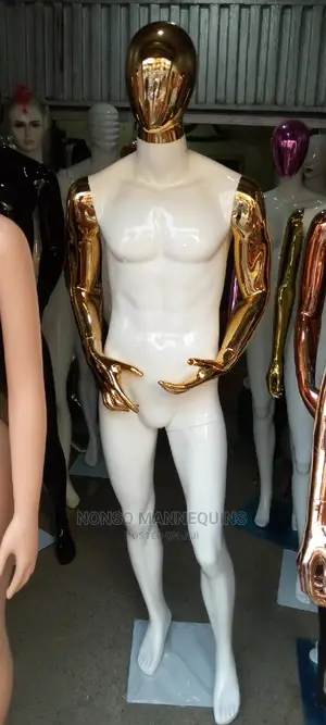 Gold White Male Fibre Mannequins