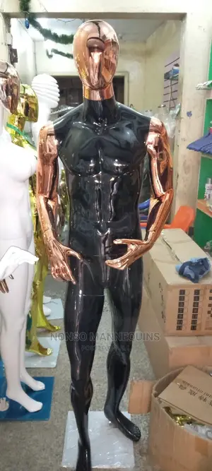 Black Rose Gold Male Full Body Mannequins