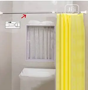 Adjustable Shower Curtain Pole 140cm Extended to 260cm