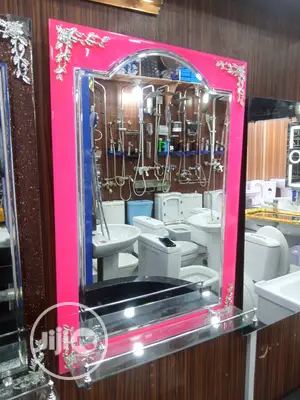 Single Shelve Mirror Pink 1