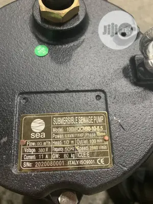 7.5 Sewage (5.5kw)Pump With Grinder