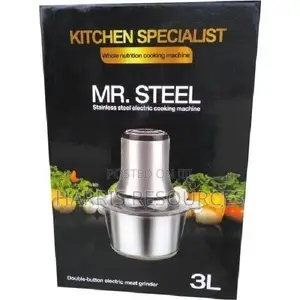 3l Mr Steel Multi-Purpose Food Processor Yam Pounder