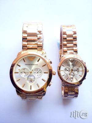 Brand New Emporio Armani Couple's Watch - Gold