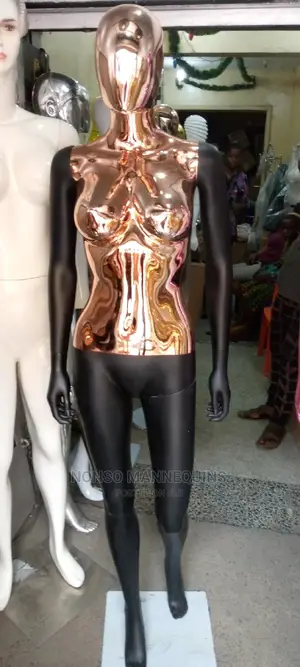 Rose Gold and Black Female Egg Face Display Mannequin