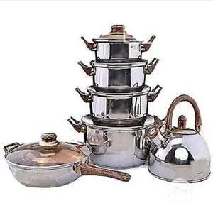 Stainless Cookware Set With Kettle