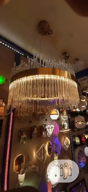 Led Glass Stick Chandelier