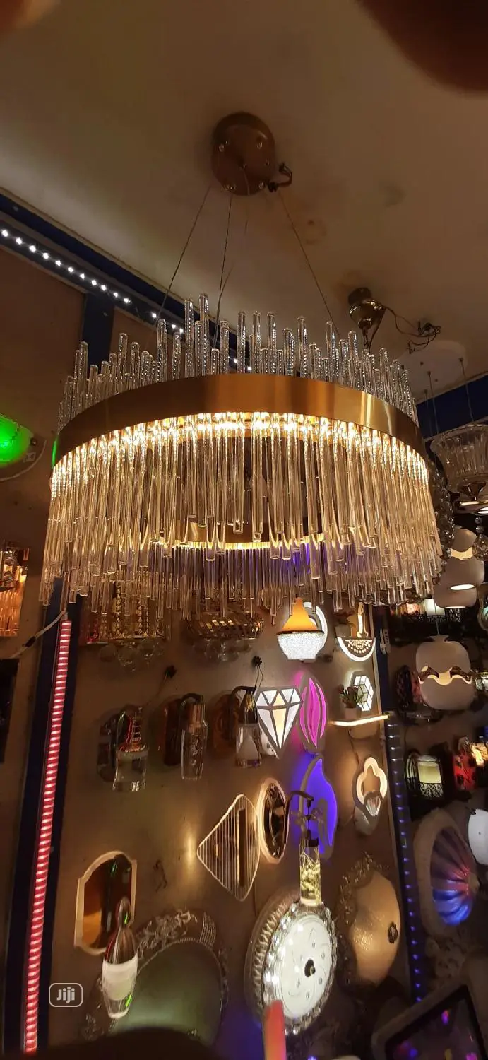 Led Glass Stick Chandelier