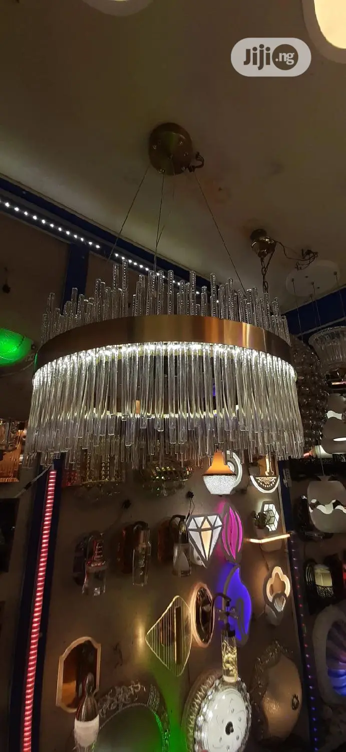 Led Glass Stick Chandelier