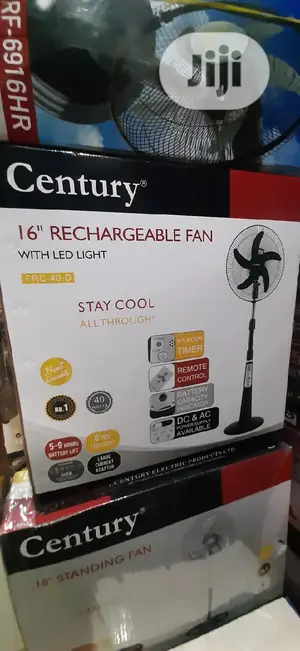 Century Rechargeable Standing Fan