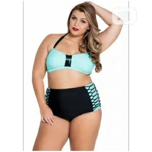 Bandeau High Waist Emfed Green Bikini Swimsuit