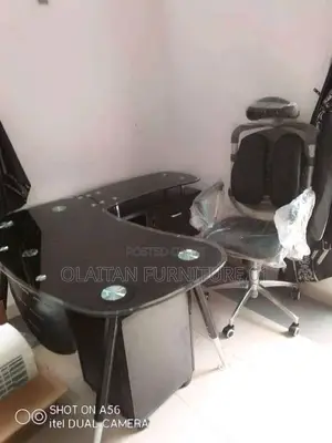Executive Glass Table+ Executive Swivel Chair