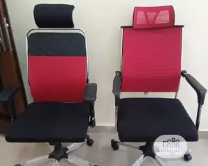 Swivel Chair Red and Black