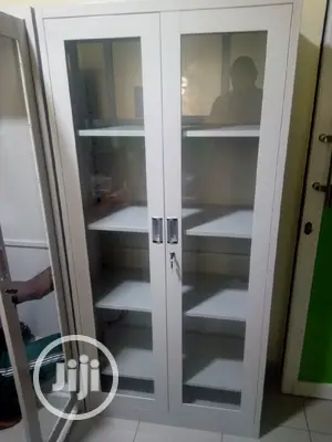 1.8 Meters Metal Office Cabinet With Glass Door