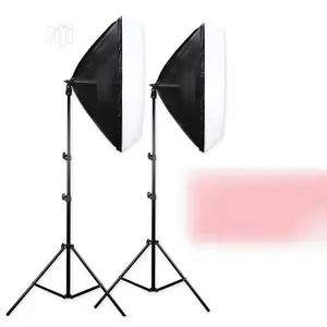 2 Pieces of Photo Camera Light Box With Tall Light Stand