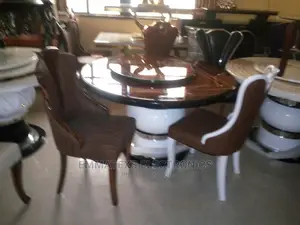 Round Italian Marble Dinning Table Sets