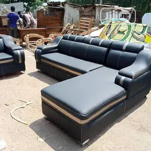 L Shaped Leather Sofa With Single Seater