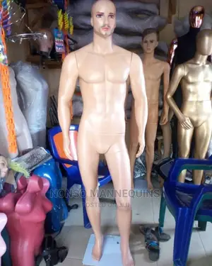 Plastic Male Huge Bald Head Mannequin For Display