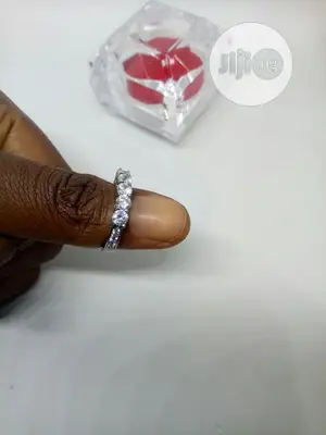 US Ladies Sterling Silver Engagement Ring A3 - Silver