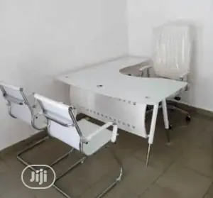 160cm Executive Table Glass and Chairs