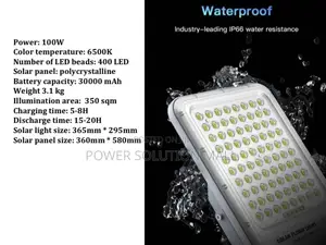 200w Solar Flood Light for Outdoor With 64 Leds Flood Light