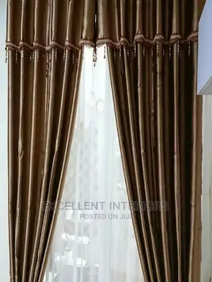 Satin Curtain With Simple Design.