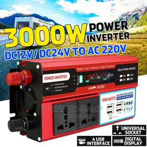 Peak Digital Power Inverter DC 12/24v-Ac 220V USB Sine Wave