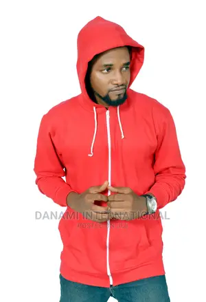 Red Unisex Hoodie With Zip 