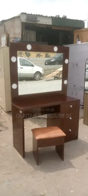 Bedroom Dressing Table Plus Mirror and Front Chair